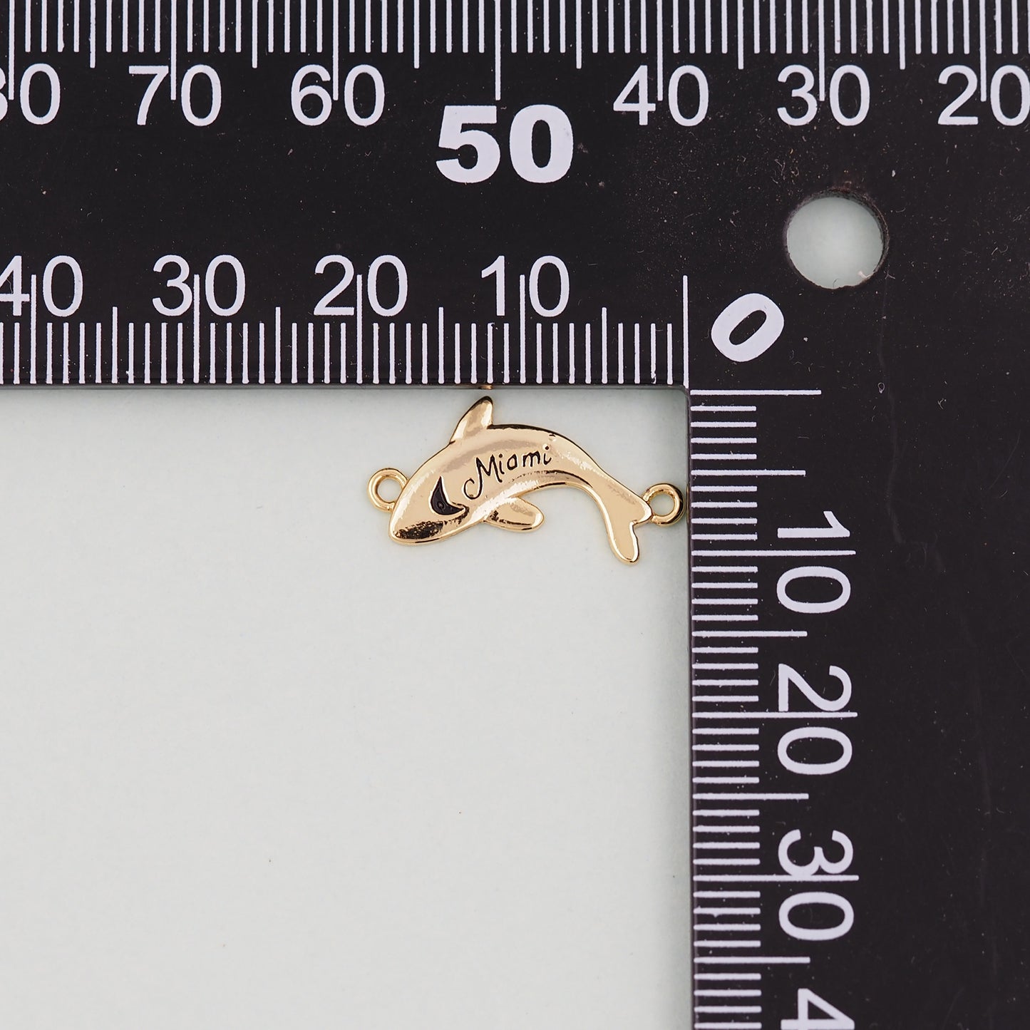Gold Miami Charms,18K Gold Filled flame Miami Pendant Bracelet Necklace for DIY Jewelry Making Supply