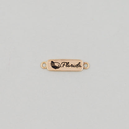 Gold Florida Charms,18K Gold Filled Florida Pendant Bracelet Necklace for DIY Jewelry Making Supply