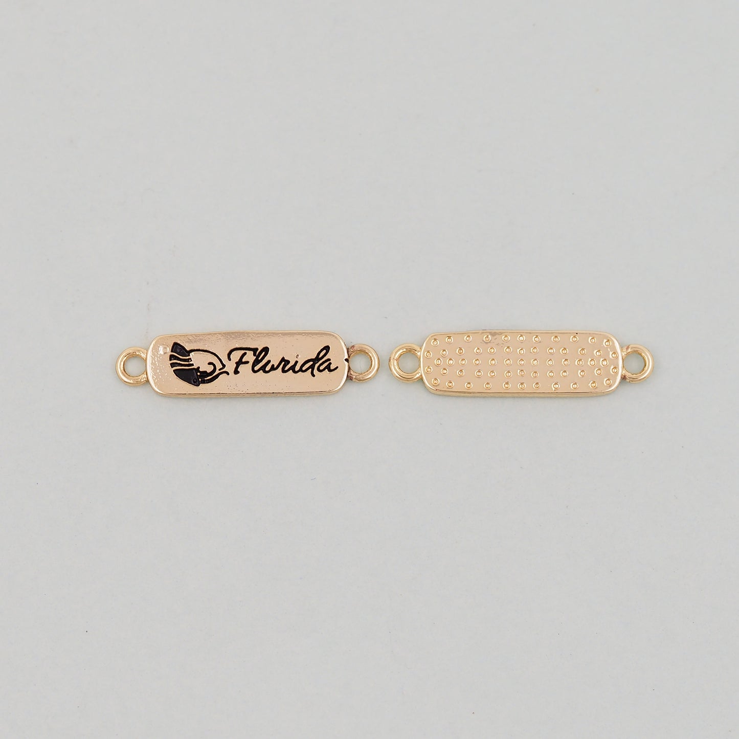 Gold Florida Charms,18K Gold Filled Florida Pendant Bracelet Necklace for DIY Jewelry Making Supply