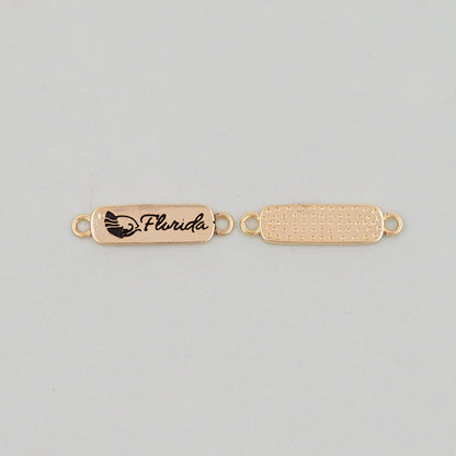 Gold Florida Charms,18K Gold Filled Florida Pendant Bracelet Necklace for DIY Jewelry Making Supply