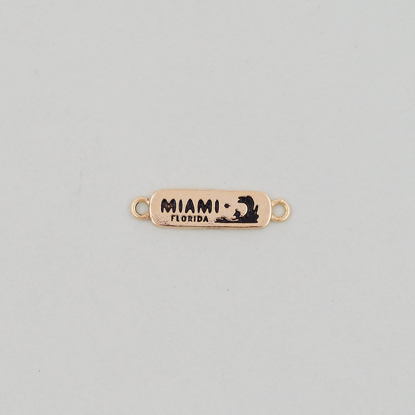 Gold Miami Charms,18K Gold Filled flame Miami Pendant Bracelet Necklace for DIY Jewelry Making Supply