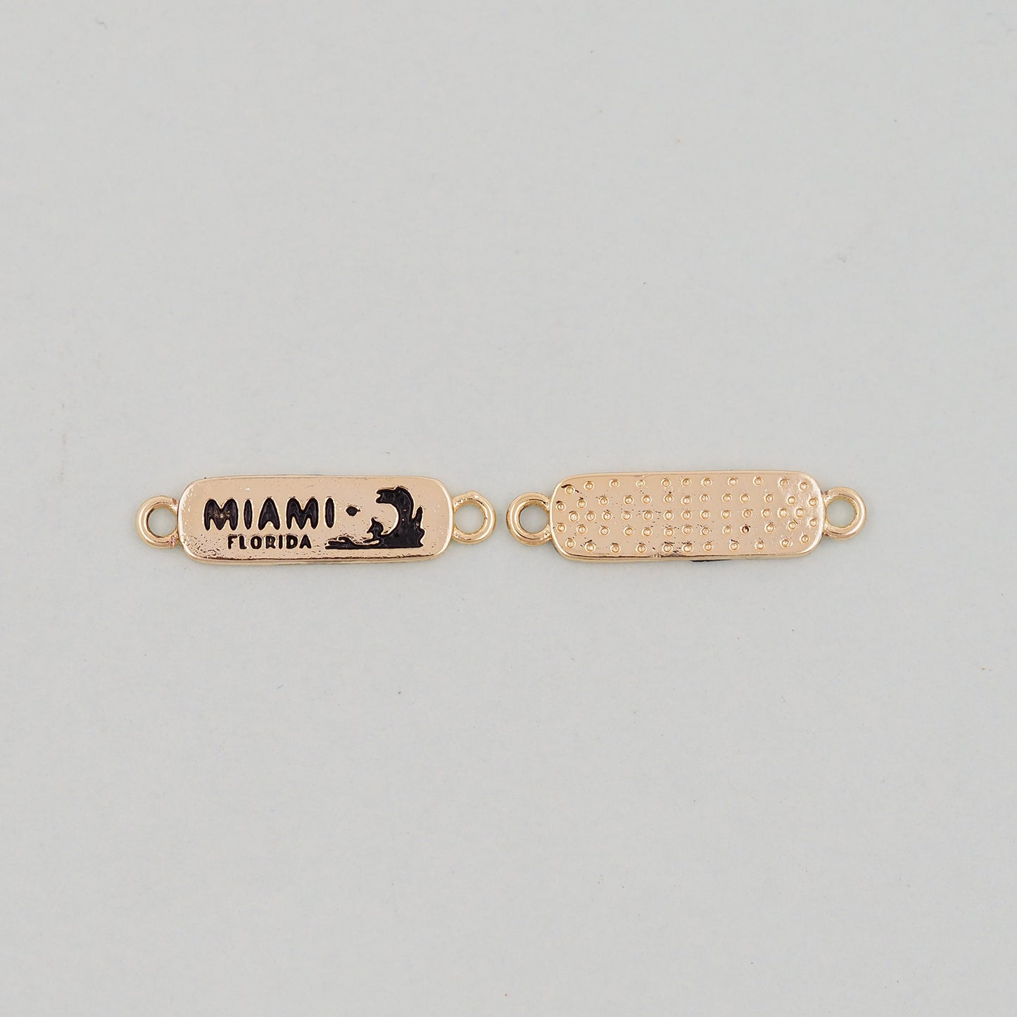 Gold Miami Charms,18K Gold Filled flame Miami Pendant Bracelet Necklace for DIY Jewelry Making Supply