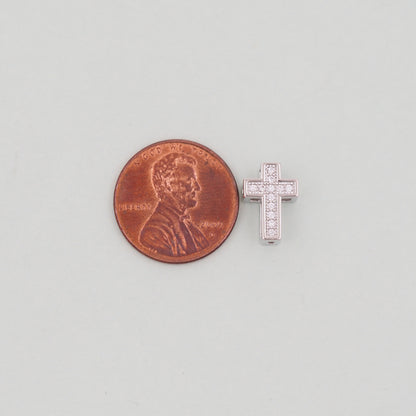Gold Cross Charms,18K Gold Filled Cross Pendant,Silver Religious Charm Bracelet Necklace for DIY Jewelry Making Supply
