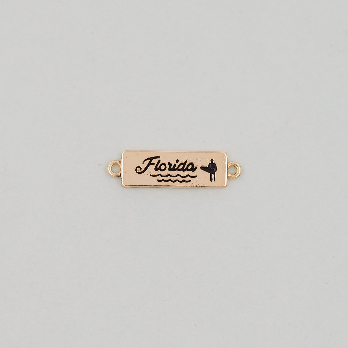 Gold Florida Connector Charms,18K Gold Filled Florida Pendant Bracelet Necklace for DIY Jewelry Making Supply