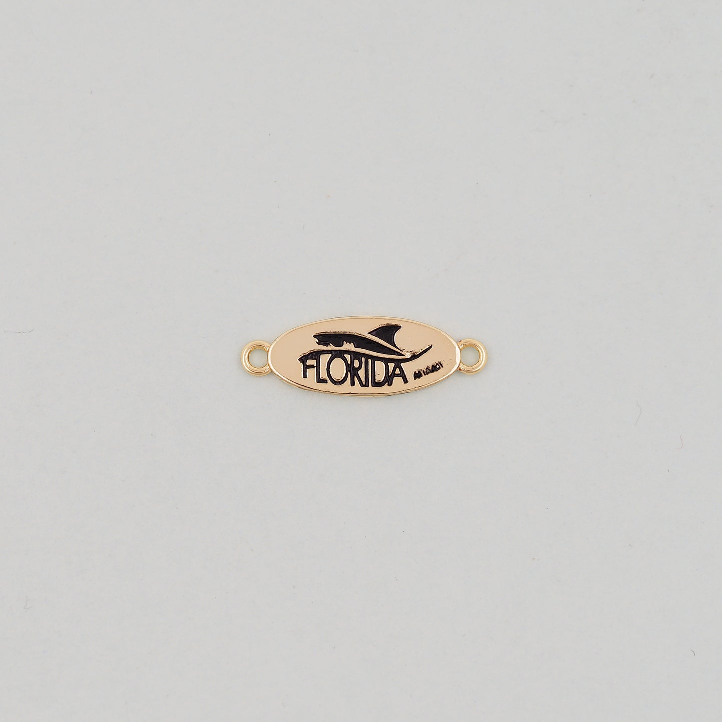 Gold Florida Connector Charms,18K Gold Filled Florida Pendant Bracelet Necklace for DIY Jewelry Making Supply
