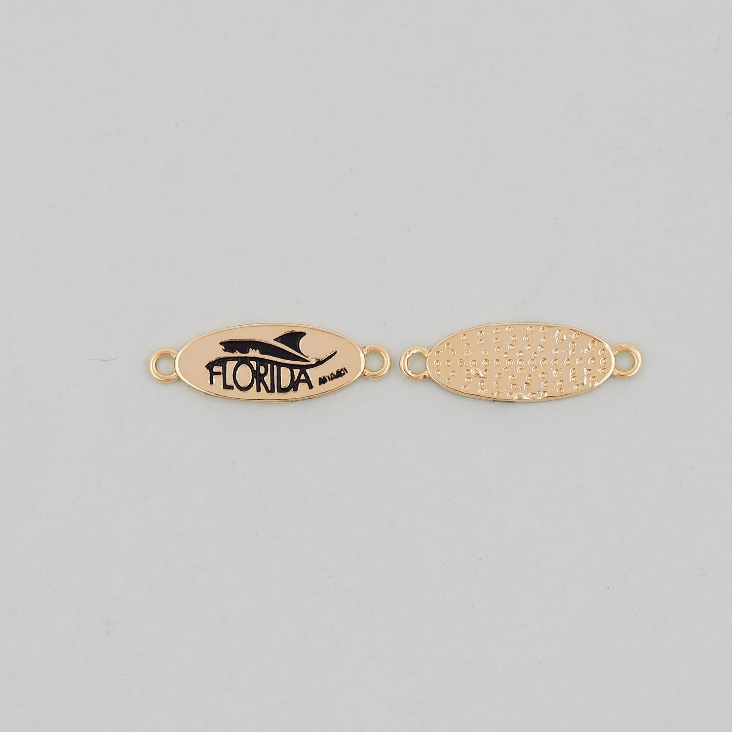 Gold Florida Connector Charms,18K Gold Filled Florida Pendant Bracelet Necklace for DIY Jewelry Making Supply