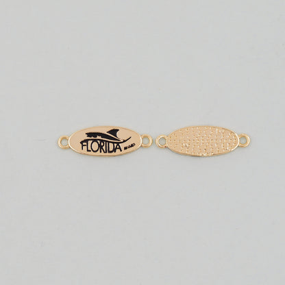 Gold Florida Connector Charms,18K Gold Filled Florida Pendant Bracelet Necklace for DIY Jewelry Making Supply