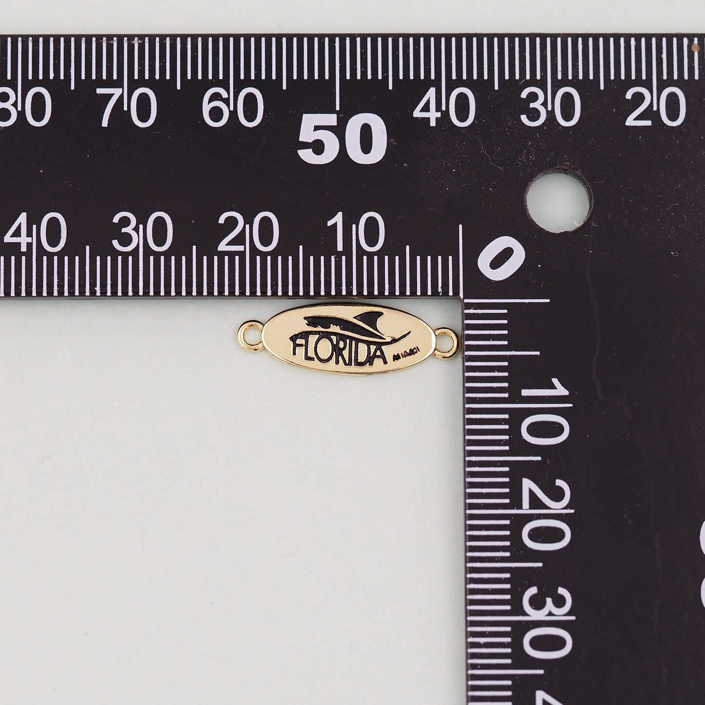 Gold Florida Connector Charms,18K Gold Filled Florida Pendant Bracelet Necklace for DIY Jewelry Making Supply