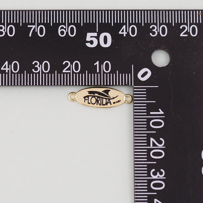 Gold Florida Connector Charms,18K Gold Filled Florida Pendant Bracelet Necklace for DIY Jewelry Making Supply