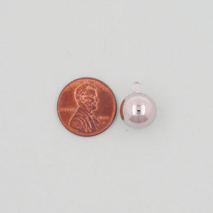 Gold Ball Charms,18K Gold Filled ball Pendant,Tiny Round Ball Charm Bracelet Necklace for DIY Jewelry Making Supply