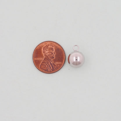 Gold Ball Charms,18K Gold Filled ball Pendant,Tiny Round Ball Charm Bracelet Necklace for DIY Jewelry Making Supply