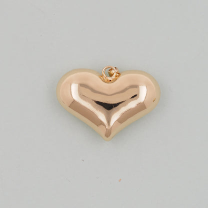 Gold Heart Charms,18K Gold Filled Heart Pendant,Heart Charm Bracelet Necklace for DIY Jewelry Making Supply