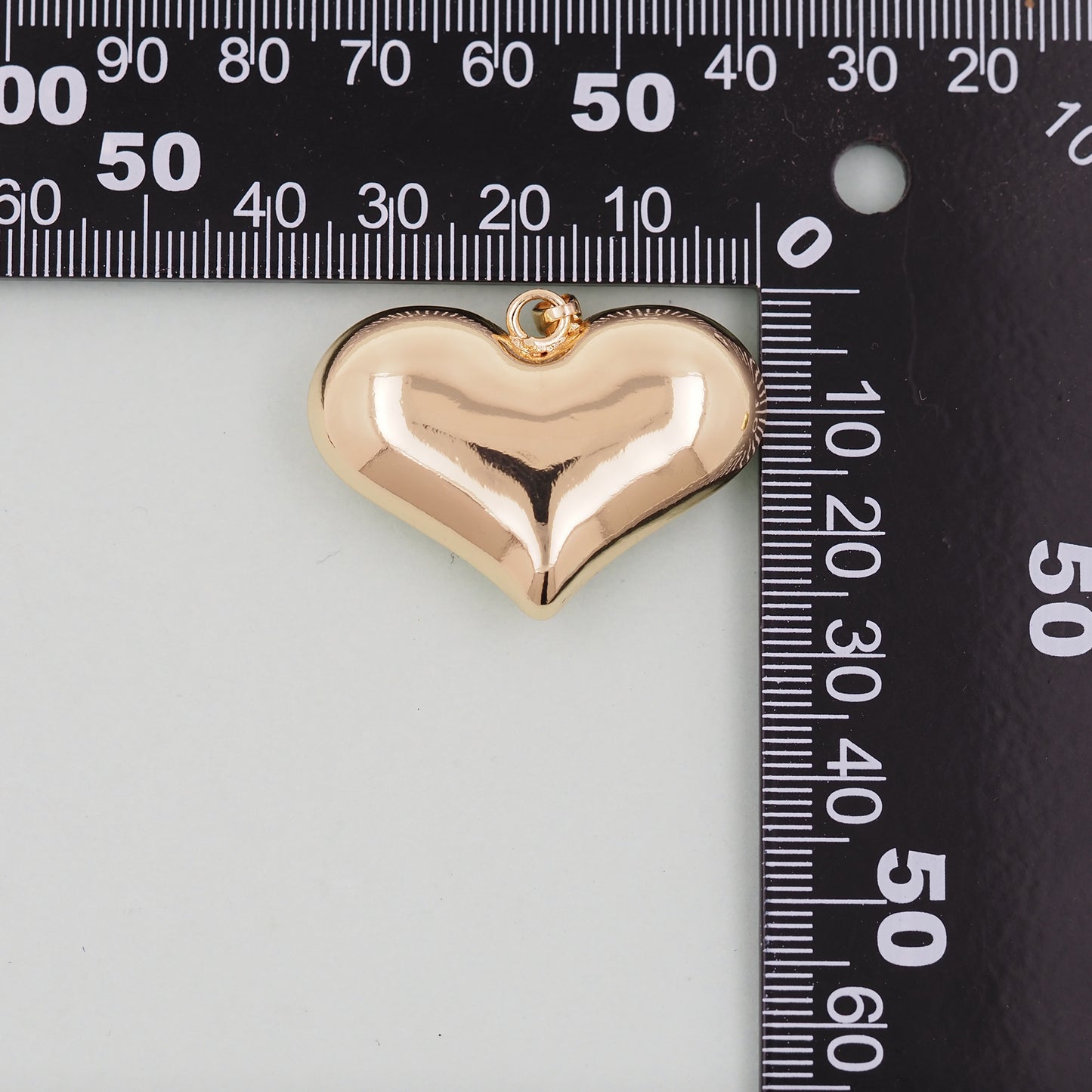 Gold Heart Charms,18K Gold Filled Heart Pendant,Heart Charm Bracelet Necklace for DIY Jewelry Making Supply