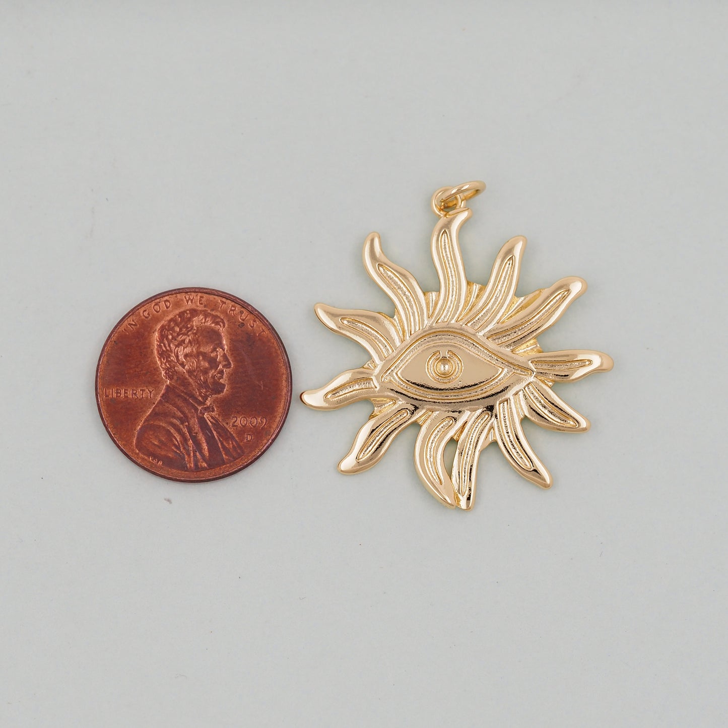 Gold Sun Charms,18K Gold Filled Sun Pendant,Celestial Charm Bracelet Necklace for DIY Jewelry Making Supply