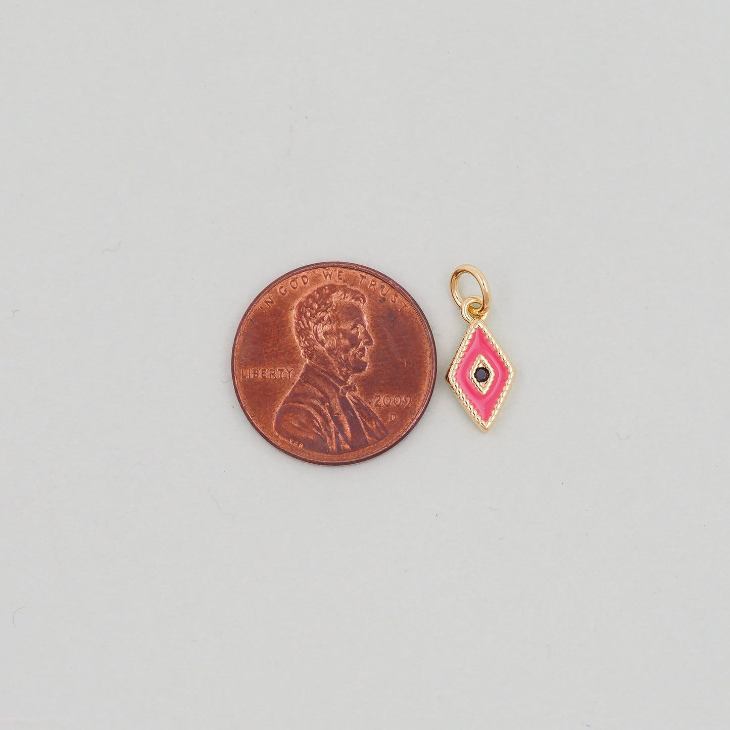 Gold Tiny amulet  Evil Eye Charms,18K Gold Filled Evil Eye Pendant,enamel Protect Charm Bracelet Necklace for DIY Jewelry Making Supply