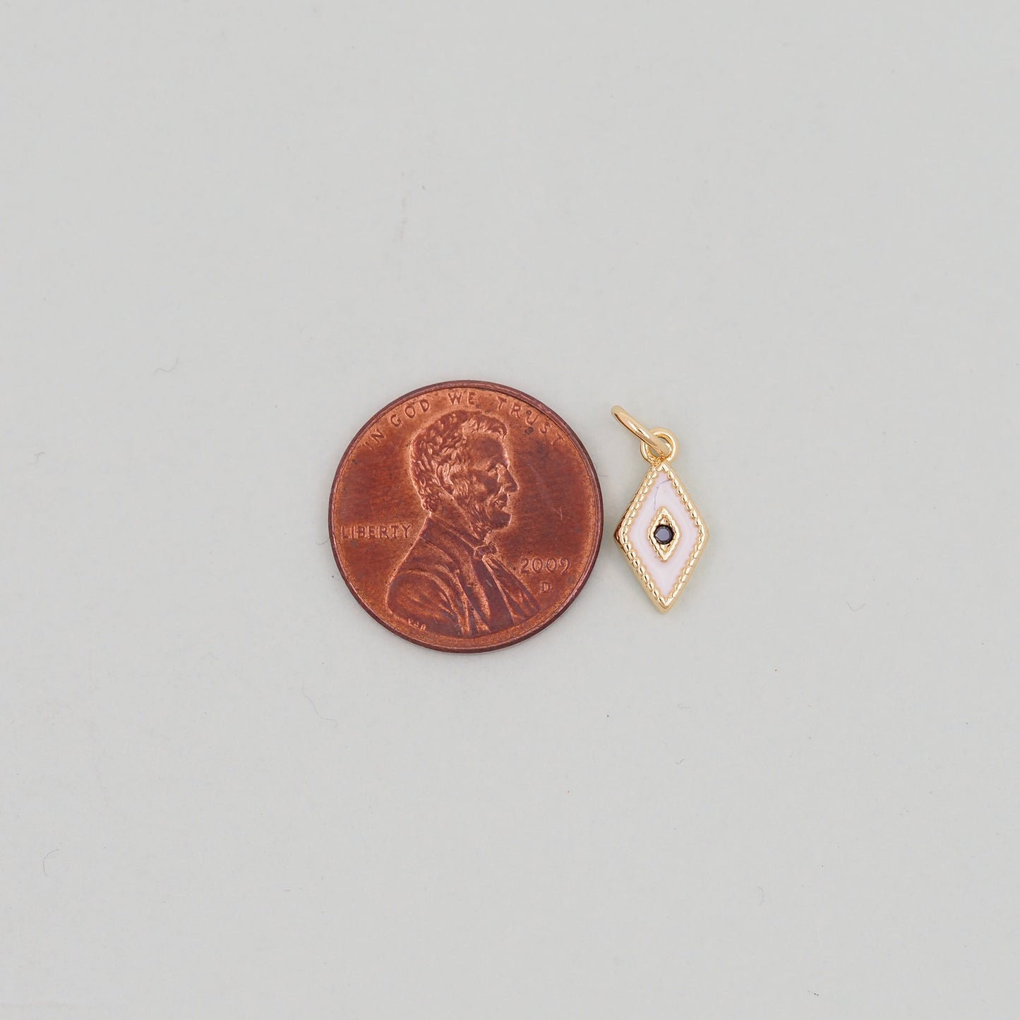 Gold Tiny amulet  Evil Eye Charms,18K Gold Filled Evil Eye Pendant,enamel Protect Charm Bracelet Necklace for DIY Jewelry Making Supply