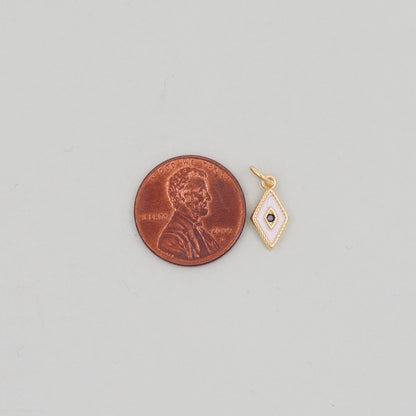 Gold Tiny amulet  Evil Eye Charms,18K Gold Filled Evil Eye Pendant,enamel Protect Charm Bracelet Necklace for DIY Jewelry Making Supply