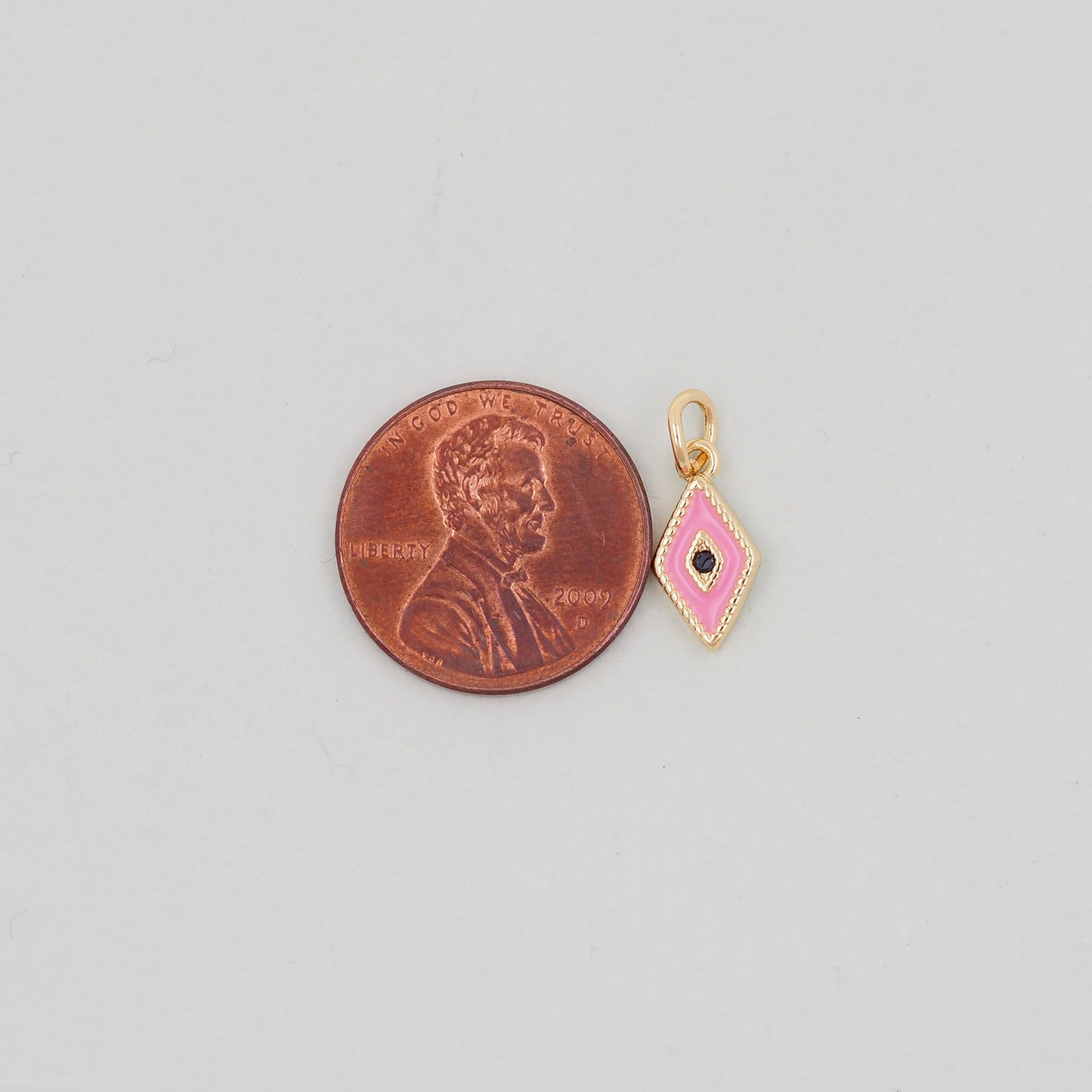 Gold Tiny amulet  Evil Eye Charms,18K Gold Filled Evil Eye Pendant,enamel Protect Charm Bracelet Necklace for DIY Jewelry Making Supply
