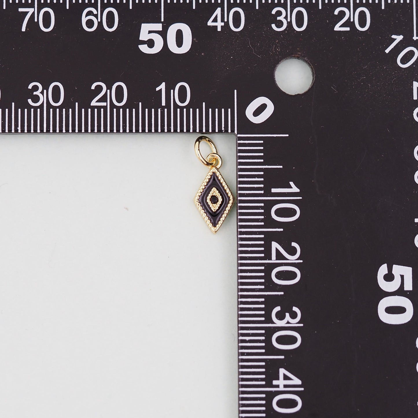 Gold Tiny amulet  Evil Eye Charms,18K Gold Filled Evil Eye Pendant,enamel Protect Charm Bracelet Necklace for DIY Jewelry Making Supply