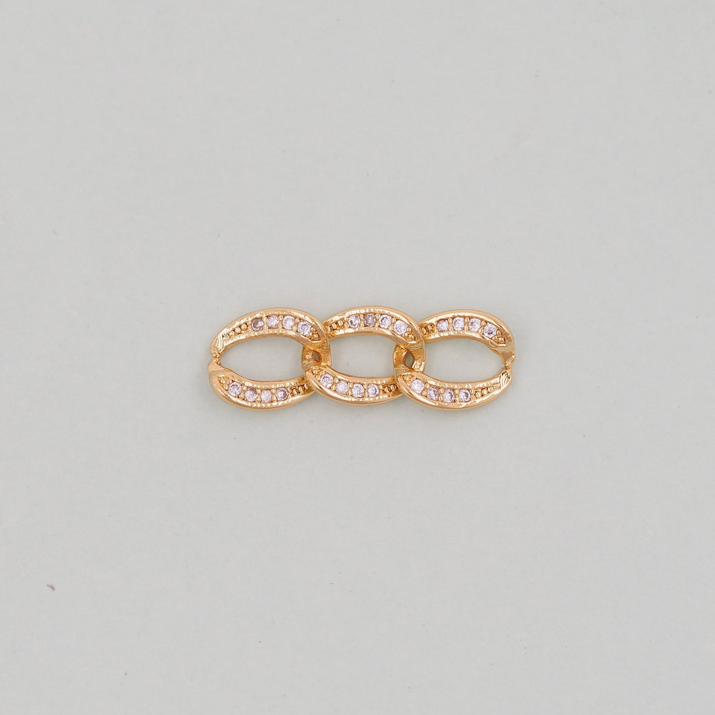 18K Gold filled three oval chain links foe DIY jewelry necklace bracelet earring components
