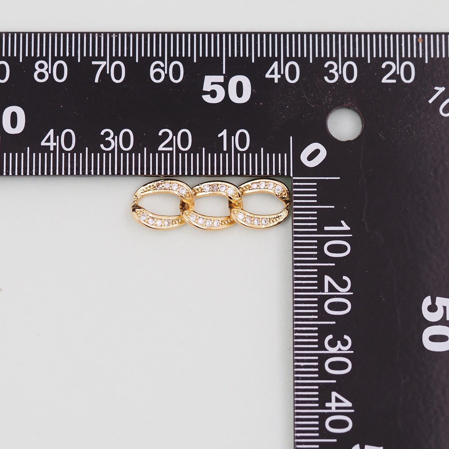 18K Gold filled three oval chain links foe DIY jewelry necklace bracelet earring components