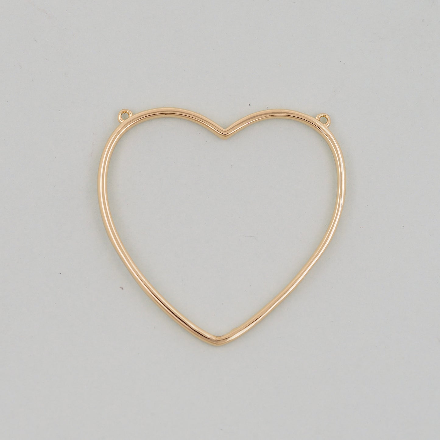 Gold Heart Charms,18K Gold Filled Heart Pendant,Heart Charm Bracelet Necklace for DIY Jewelry Making Supply