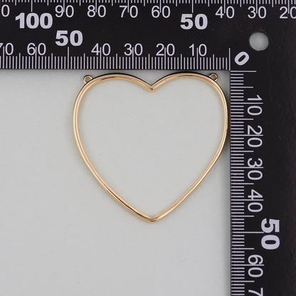 Gold Heart Charms,18K Gold Filled Heart Pendant,Heart Charm Bracelet Necklace for DIY Jewelry Making Supply