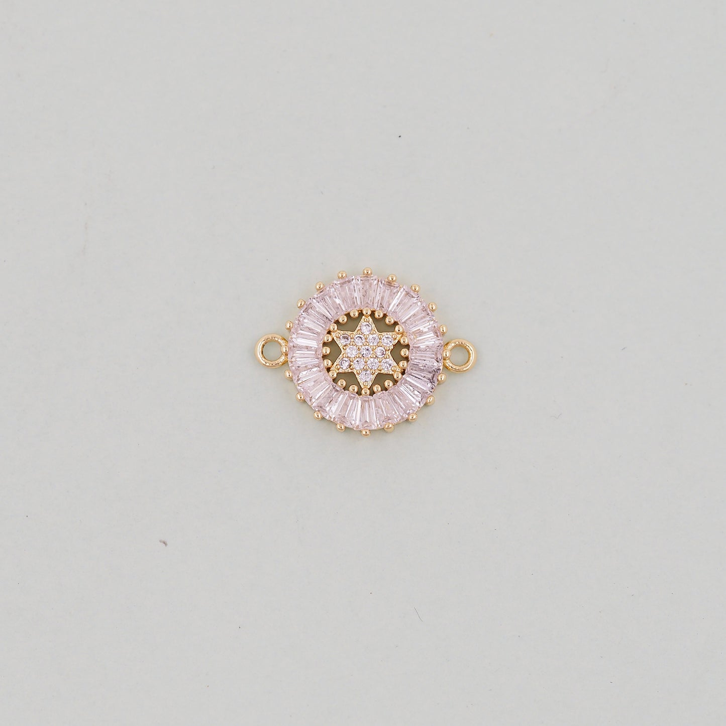 Gold David Star Charms,18K Gold Filled CZ Micro Pave Star Pendant,Silver Star Charm Bracelet Necklace for DIY Jewelry Making Supply