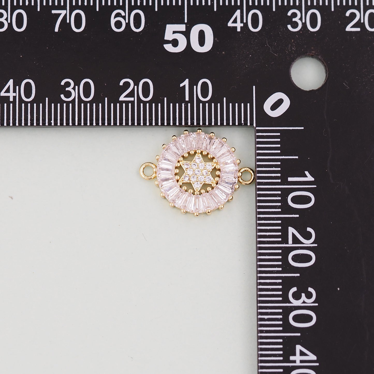 Gold David Star Charms,18K Gold Filled CZ Micro Pave Star Pendant,Silver Star Charm Bracelet Necklace for DIY Jewelry Making Supply