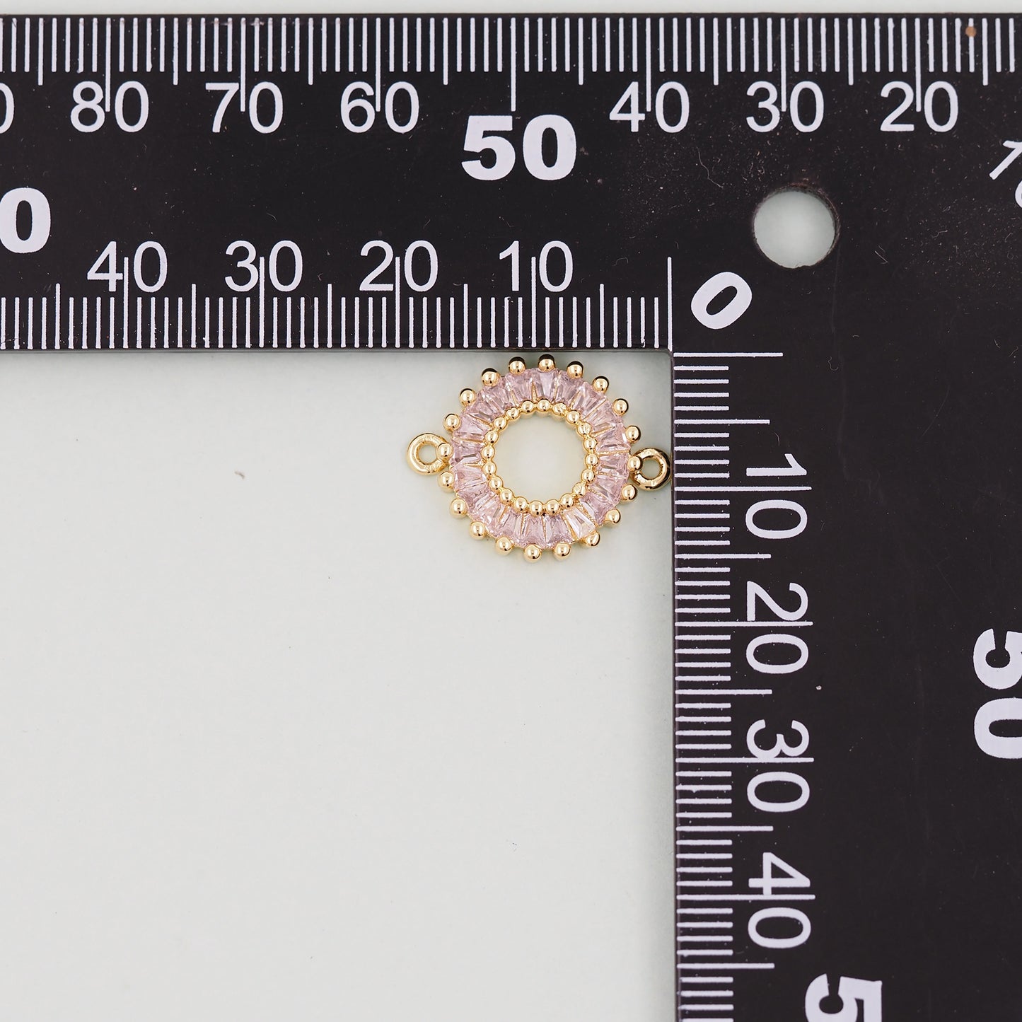 Gold Round Connector Charms,18K Gold Filled Round Pendant,Round Charm Bracelet Necklace for DIY Jewelry Making Supply