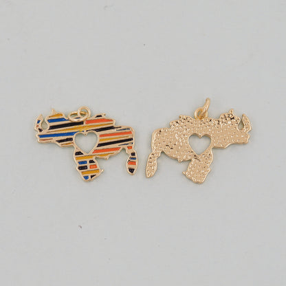 Gold Earth Charms,18K Gold Filled World Map Pendant,World Map Charm Bracelet Necklace for DIY Jewelry Making Supply