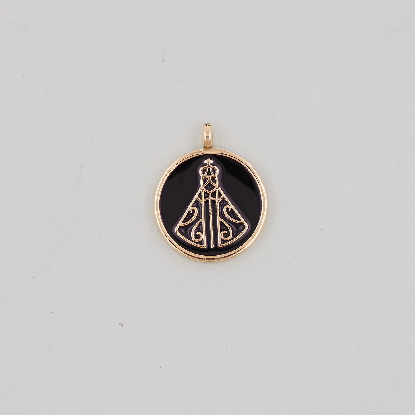 Gold Our Lady of Guadalupe Charms,18K Gold Filled virgin mary Pendant Charm Bracelet Necklace for DIY Jewelry Making Supply