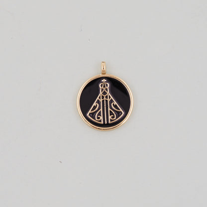 Gold Our Lady of Guadalupe Charms,18K Gold Filled virgin mary Pendant Charm Bracelet Necklace for DIY Jewelry Making Supply