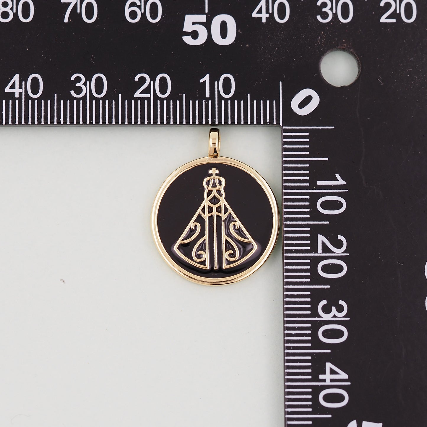 Gold Our Lady of Guadalupe Charms,18K Gold Filled virgin mary Pendant Charm Bracelet Necklace for DIY Jewelry Making Supply