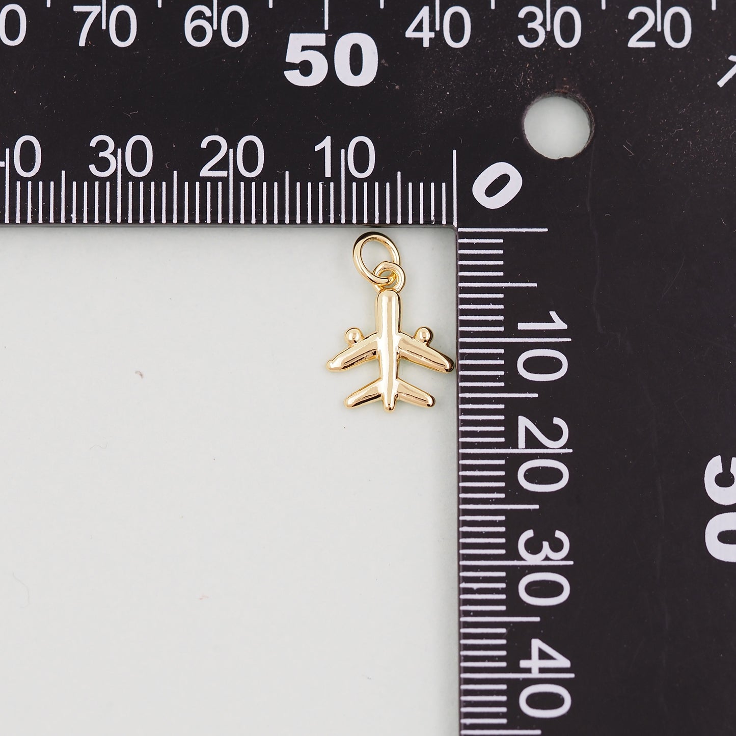 Gold airplane Charms,18K Gold Filled airplane Pendant,airplane Charm Bracelet Necklace for DIY Jewelry Making Supply