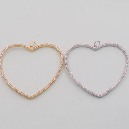 Gold Heart Charms,18K Gold Filled Heart Pendant,Heart Charm Bracelet Necklace for DIY Jewelry Making Supply