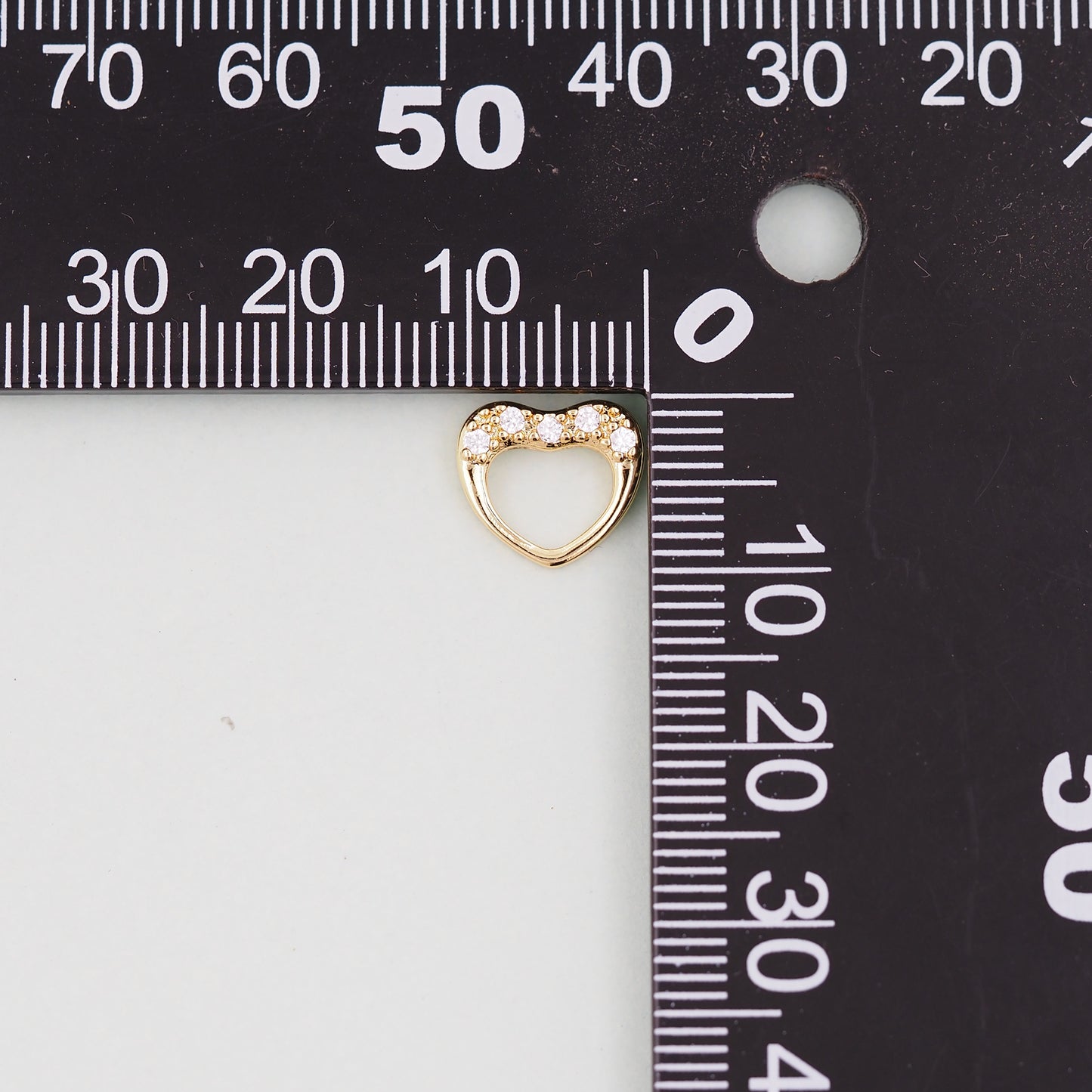 Gold Heart Charms,18K Gold Filled Heart Pendant,Heart Charm Bracelet Necklace for DIY Jewelry Making Supply