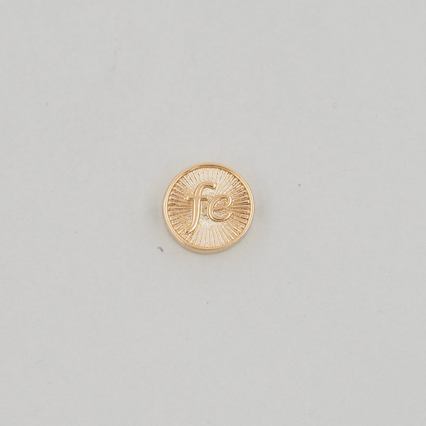 Gold Fe Charms,18K Gold Filled Round Connector Pendant,Shell Charm Bracelet Necklace for DIY Jewelry Making Supply