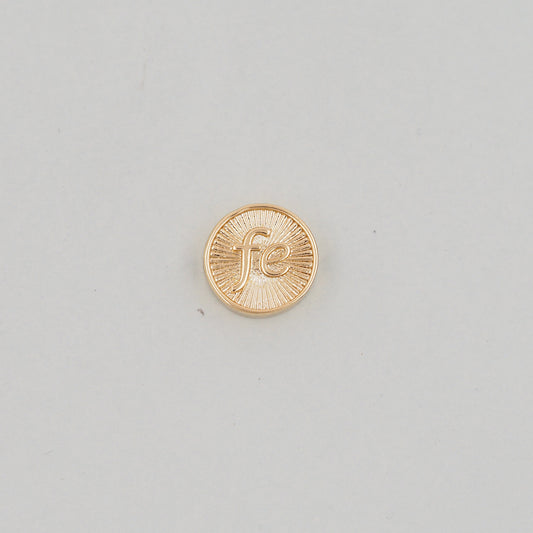 Gold Fe Charms,18K Gold Filled Round Connector Pendant,Shell Charm Bracelet Necklace for DIY Jewelry Making Supply