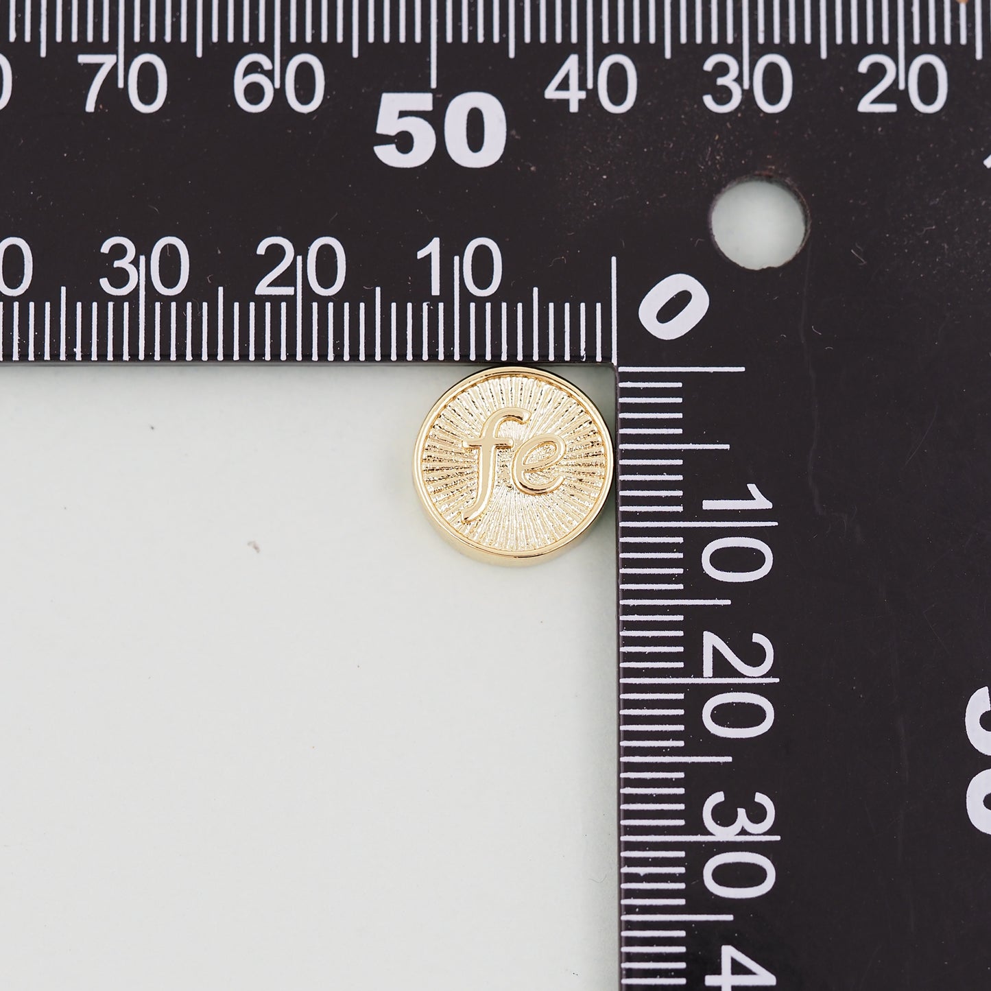 Gold Fe Charms,18K Gold Filled Round Connector Pendant,Shell Charm Bracelet Necklace for DIY Jewelry Making Supply