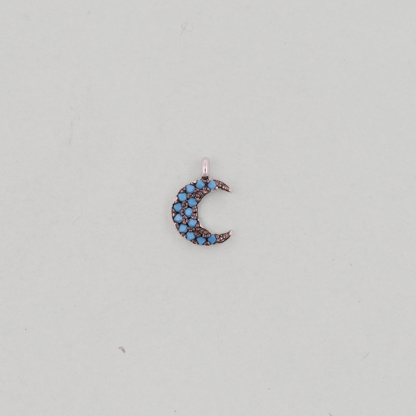 Gold Moon Charms,18K Gold Filled Moon Pendant,CZ Micro Pave Celestial Charm Bracelet Necklace for DIY Jewelry Making Supply