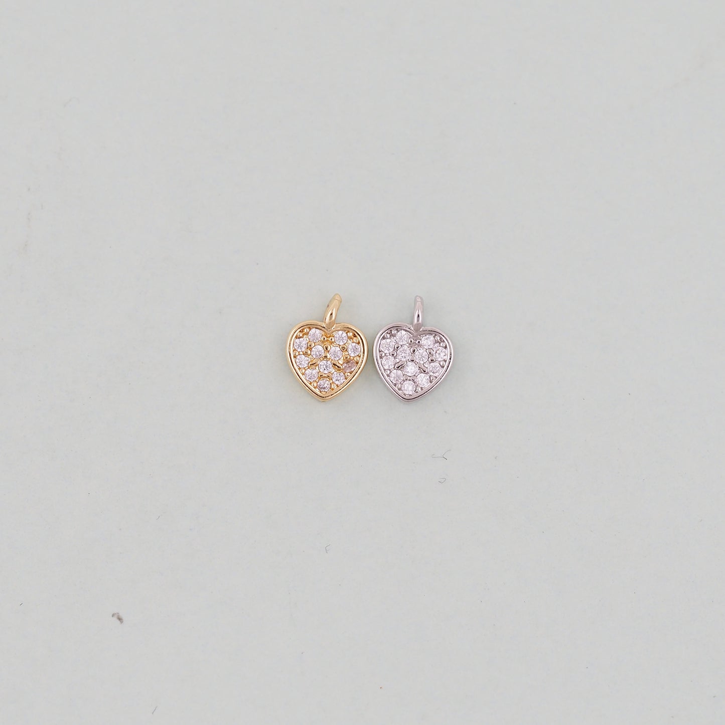 Gold Heart Charms,18K Gold Filled Heart Pendant,Heart Charm Bracelet Necklace for DIY Jewelry Making Supply