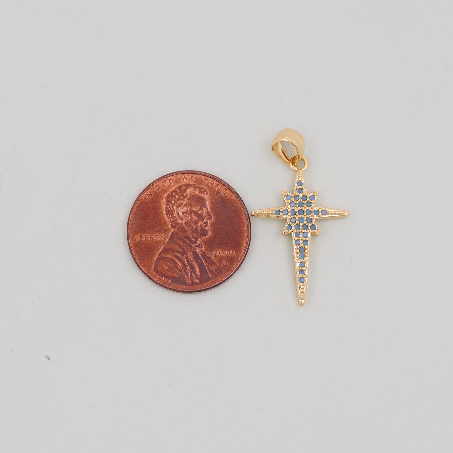 Gold Star Charms,18K Gold Filled Starburst Pendant,North Star Charm Bracelet Necklace for DIY Jewelry Making Supply