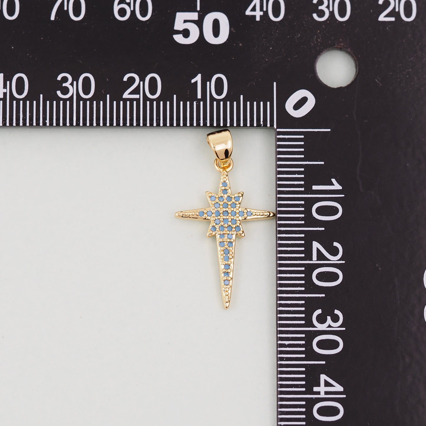 Gold Star Charms,18K Gold Filled Starburst Pendant,North Star Charm Bracelet Necklace for DIY Jewelry Making Supply
