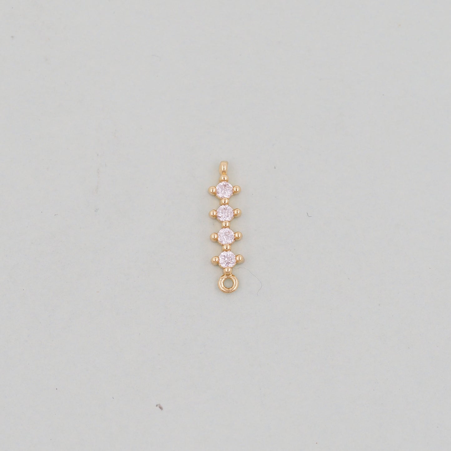 Gold Round strip Connector Charms,18K Gold Filled Round Pendant,Round Charm Bracelet Necklace for DIY Jewelry Making Supply