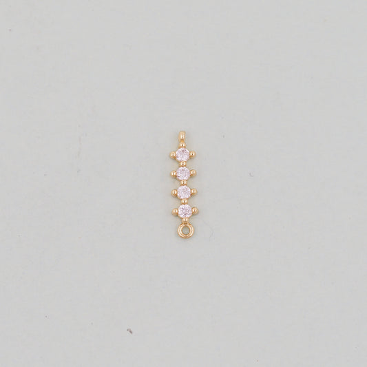 Gold Round strip Connector Charms,18K Gold Filled Round Pendant,Round Charm Bracelet Necklace for DIY Jewelry Making Supply