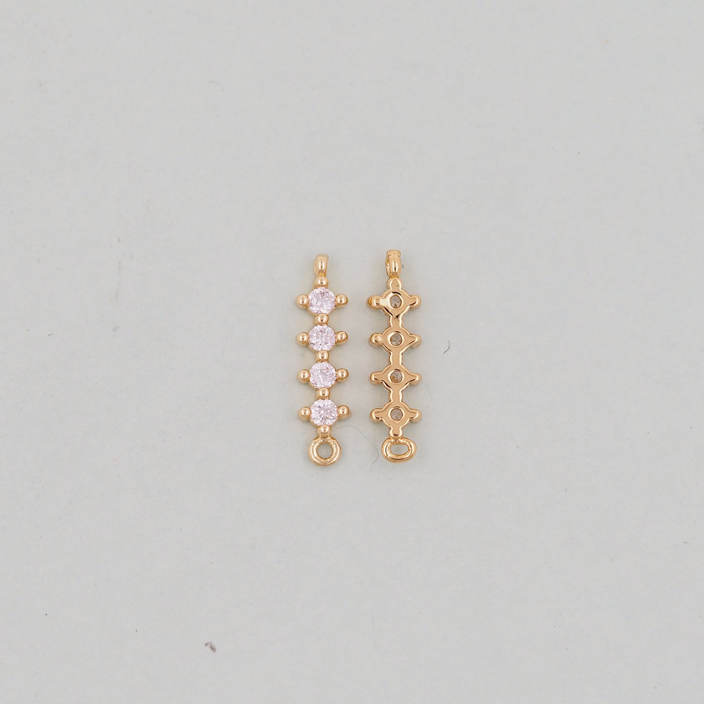 Gold Round strip Connector Charms,18K Gold Filled Round Pendant,Round Charm Bracelet Necklace for DIY Jewelry Making Supply