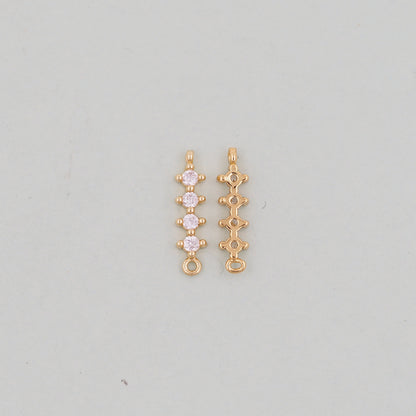 Gold Round strip Connector Charms,18K Gold Filled Round Pendant,Round Charm Bracelet Necklace for DIY Jewelry Making Supply