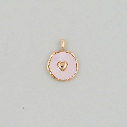Gold Heart Charms,18K Gold Filled Heart Pendant,Heart Charm Bracelet Necklace for DIY Jewelry Making Supply
