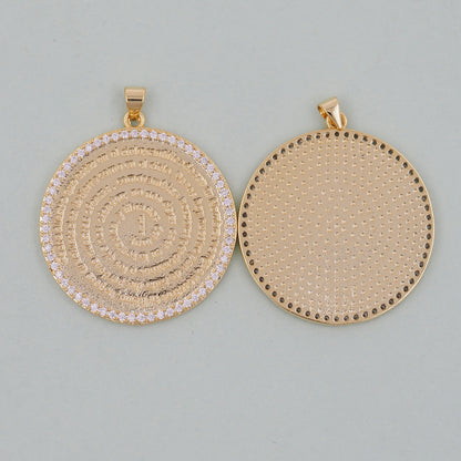Gold Round Charms,18K Gold Filled Bible Scripture Pendant,Christianity Baptism Charm Bracelet Necklace for DIY Jewelry Making Supply
